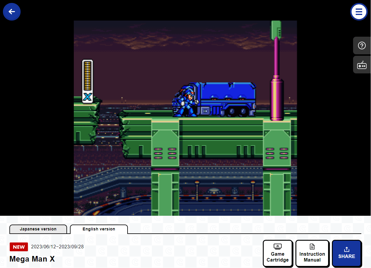 Megaman X, Capcom Town.