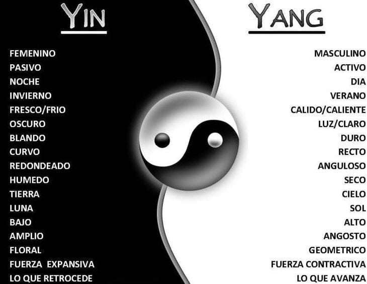 Yin Yang Atributos (Imagen tomada de Google Imágenes)