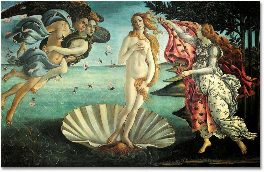 El nacimiento de Venus(La Nascita di Venere) Botticelli 1484